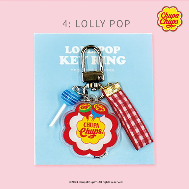<再入荷なし>  Chup Chups アクリルキーリング 8種類　airpodsキーホルダー チュッパチャプス/4: LOLLY POP