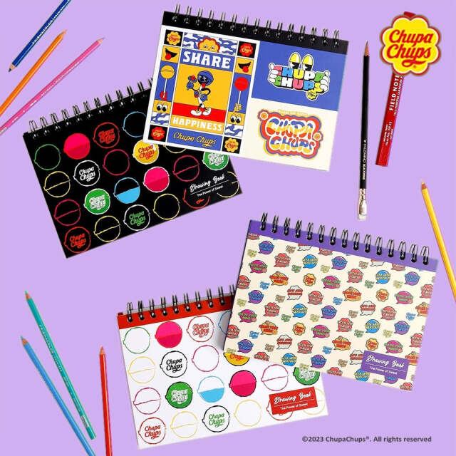 <再入荷なし>  Chup Chups DRAWING BOOK  4種類 ノート チュッパチャプス