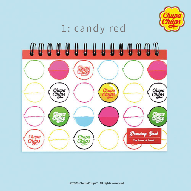 <再入荷なし>  Chup Chups DRAWING BOOK  4種類 ノート チュッパチャプス/1: candy red