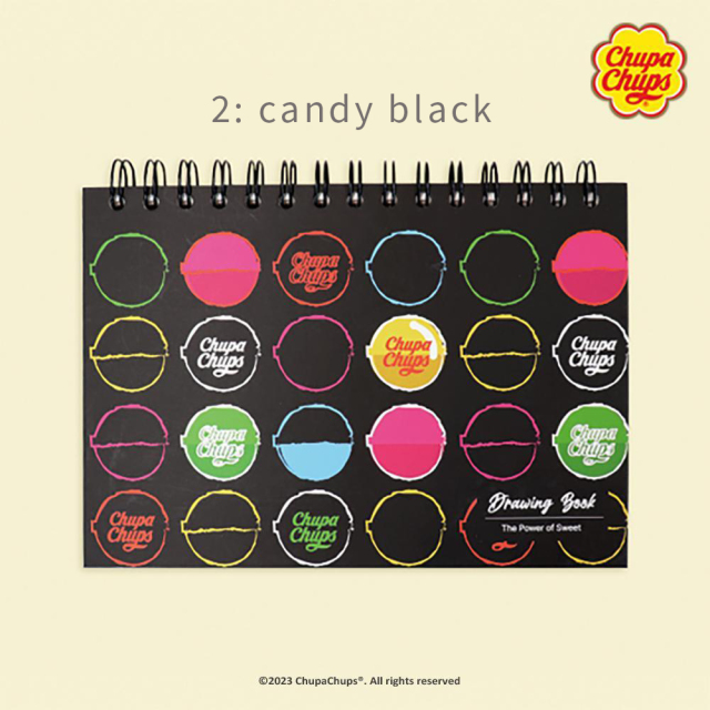 <再入荷なし>  Chup Chups DRAWING BOOK  4種類 ノート チュッパチャプス/2: candy black