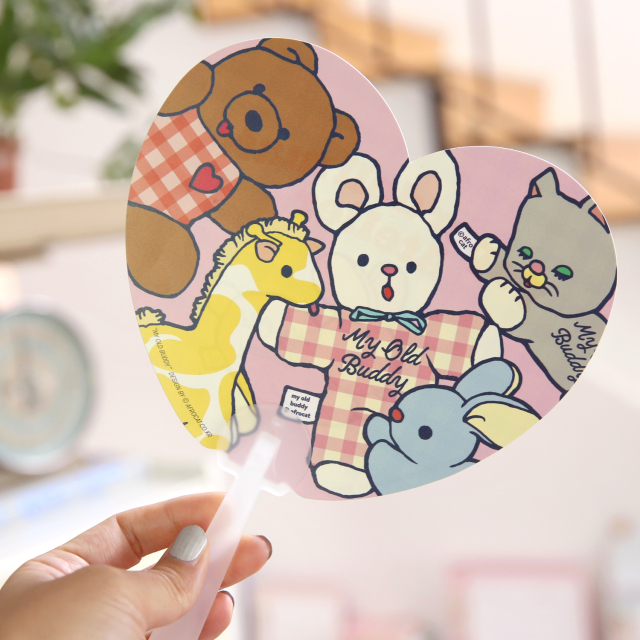 afrocat  Heart fan うちわ