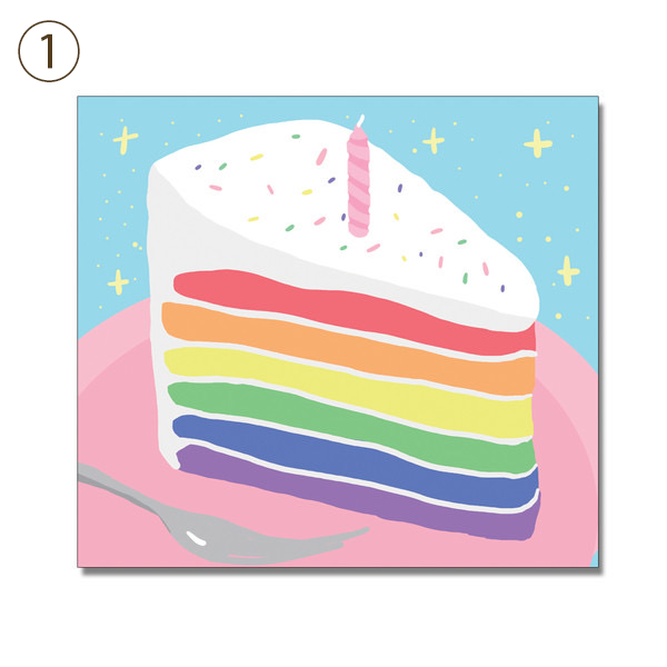 メモ帳　rainbow cut cakeなど全10種類 dal/1. rainbow cut cake(10cm*9cm)