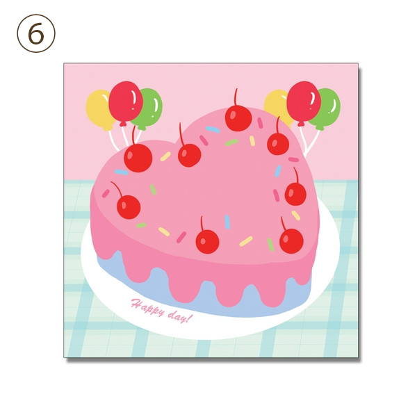 メモ帳 ケーキ・チェリー柄