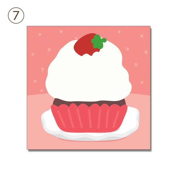 メモ帳　rainbow cut cakeなど全10種類 dal/7. cream cup cake(9cm*9cm)