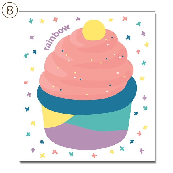 メモ帳　rainbow cut cakeなど全10種類 dal/8. rainbow cup cake(10cm*9cm)
