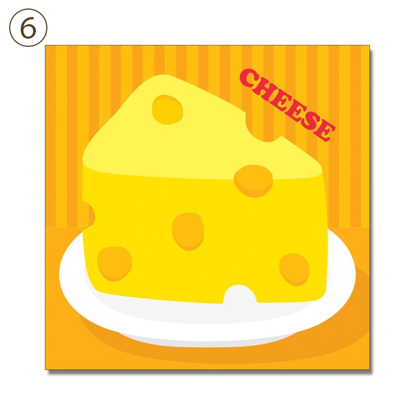 メモ帳　fruits cut cakeなど全9種類 dal/6.cut cheese(9cm*9cm)