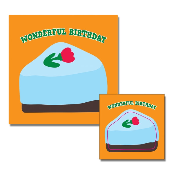 メモ帳 rainbow roll cakeなど全6種類 dal/2.wondreful birthday・blue memo1冊&sticker(5枚)set
