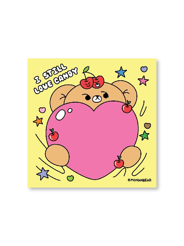 メモ帳　day dreamerなど全7種類　シール ステッカー　dal/2.love candy yellow(50ページ・9cm*9cm)