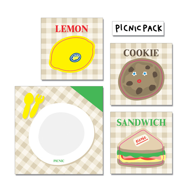 メモ帳セット　pastel packなど全6種類 マスキングテープ シール dal