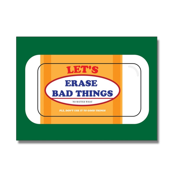 シール  ERASEなど全4種類　 ヴィヴィッドカラー ステッカー dal/1.ERASE　1枚（7cm*5cm)