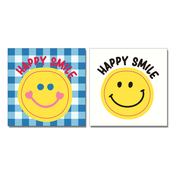 シール  ERASEなど全4種類　 ヴィヴィッドカラー ステッカー dal/4.smile　2種類*各1枚(6cm*6cm)