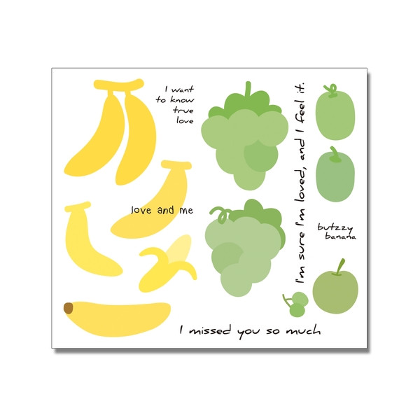 シール  long cakeなど全9種類　フルーツ　ケーキ　デザート  ステッカー dal