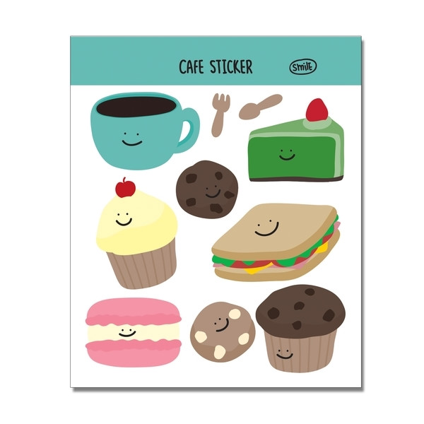 シール  long cakeなど全9種類　フルーツ　ケーキ　デザート  ステッカー dal