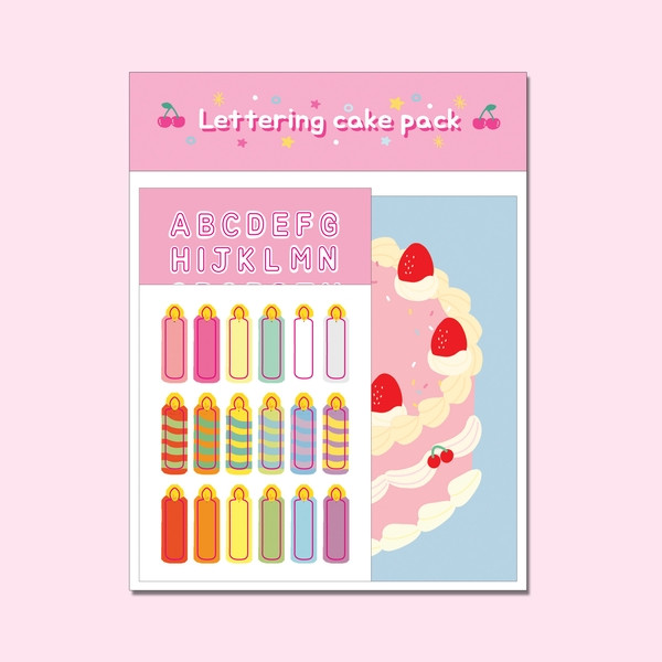 シール   birthday cake  バースデーケーキ　ろうそく  ステッカー dal