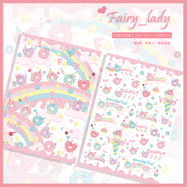 fairy ドーナツシリーズ全4種類　マスキングテープ シール メモ ラッピングペーパー