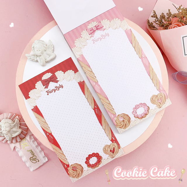 fairy  Cookie Cakeシリーズ全4種類　 メモ帳  型抜きメモ