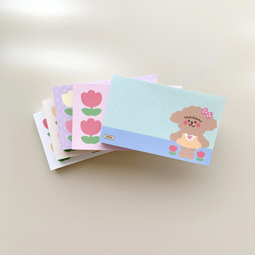 <再入荷なし> hoho 満点ノート11　ミニサイズメモ  チューリップ柄など全5種類　memopad