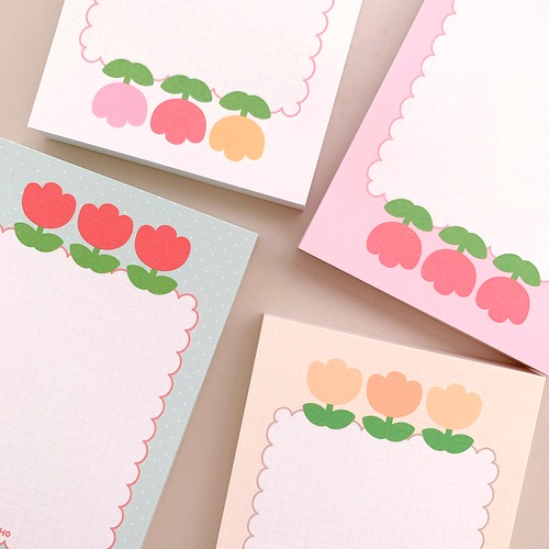 <再入荷なし> hoho 満点ノート11　ミニチューリップメモ  全4種類　memopad