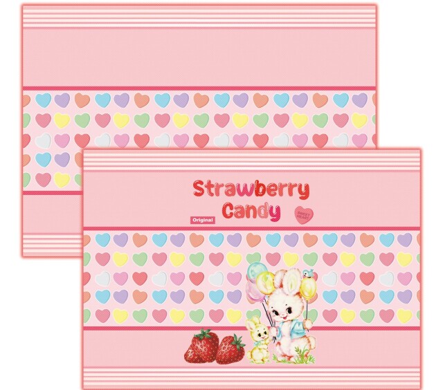 <再入荷なし> ラッピングペーパー  Candy Popシリーズ(strawberry柄)など全7種類　 A4サイズ(5枚・10枚・20枚) hol