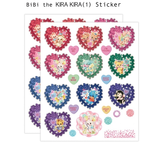 <再入荷なし> シール　sticker　Candy pop柄など5種類 hol/4..KIRAKIRA１(光沢＋紙　各1枚の同柄計2枚セット)