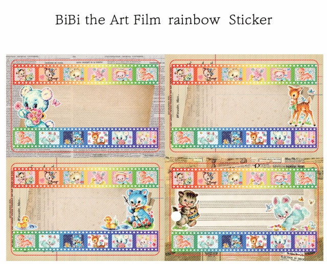 <再入荷なし> シール　sticker Art Film rainbow柄など5種類 hol/3.Art Film rainbow1(1枚)