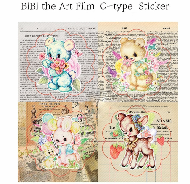 <再入荷なし> シール　sticker Strawberry sweet C1柄など3種類 hol