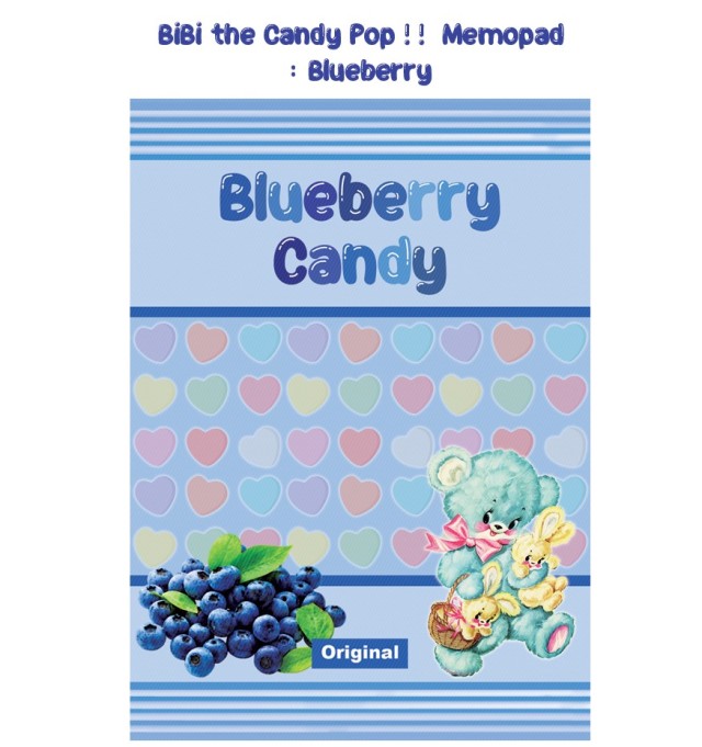 <再入荷なし> メモ帳　memopad　メモ　 Strawberry candyなど7種類 hol/4.Blueberry candy