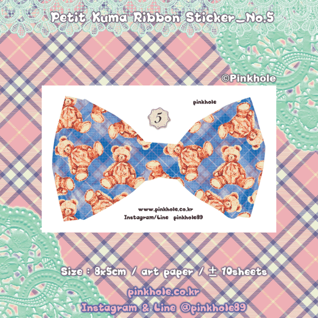 <再入荷なし> Cherry Ribbon Deco Stickerなど3種類　シール　ステッカー hol