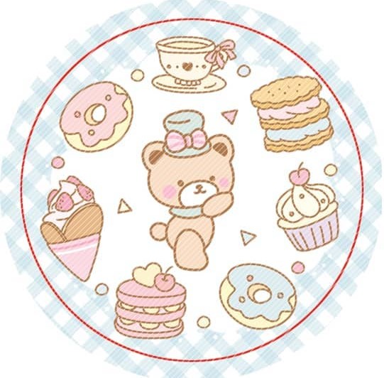 <再入荷なし> luv snack bearなど8種類　シール　ステッカー/5: mini snack bear  blue　5cm*5cm