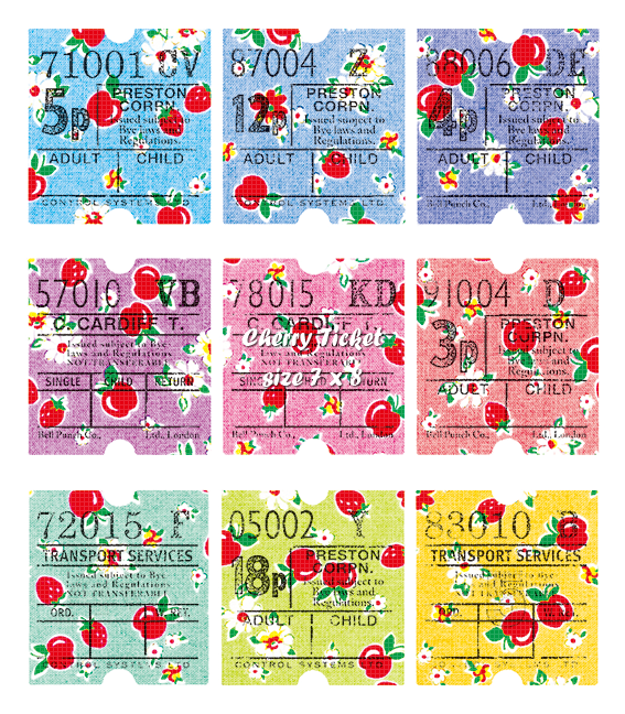 <再入荷なし> luv ticket 2 pinkなど6種類　シール　ステッカー/5: ticket 1 deep　7cm*8cm