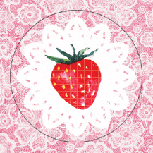 <再入荷なし> luv Strawberry Festibval pinkなど4種類　シール　ステッカー/2: Strawberry Festibval mini pink  4cm*4cm