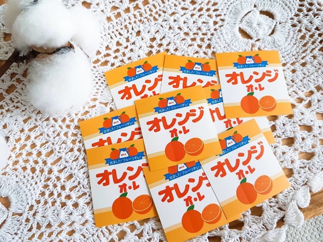 <再入荷なし> luv アポロminiなど4種類　シール　ステッカー 海外デザイン/2: オレンジ　オ・レ　mini　 5cm*5cm