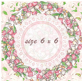 <再入荷なし> luv floral ticket Ver.1など10種類　シール　ステッカー/6: すずらんドーム pink  6cm*6cm
