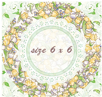 <再入荷なし> luv floral ticket Ver.1など10種類　シール　ステッカー/7: すずらんドーム yellow  6cm*6cm