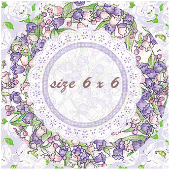 <再入荷なし> luv floral ticket Ver.1など10種類　シール　ステッカー/9: すずらんドーム purple  6cm*6cm