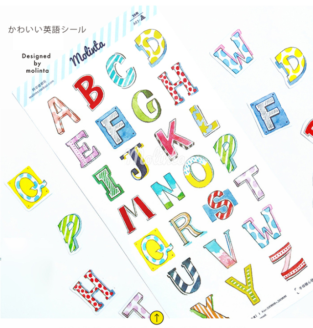 かわいい英語シール　ステッカー　molinta　