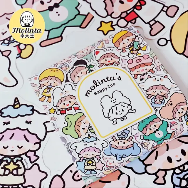 動物園　型抜きハガキ　ポストカード　molinta　
