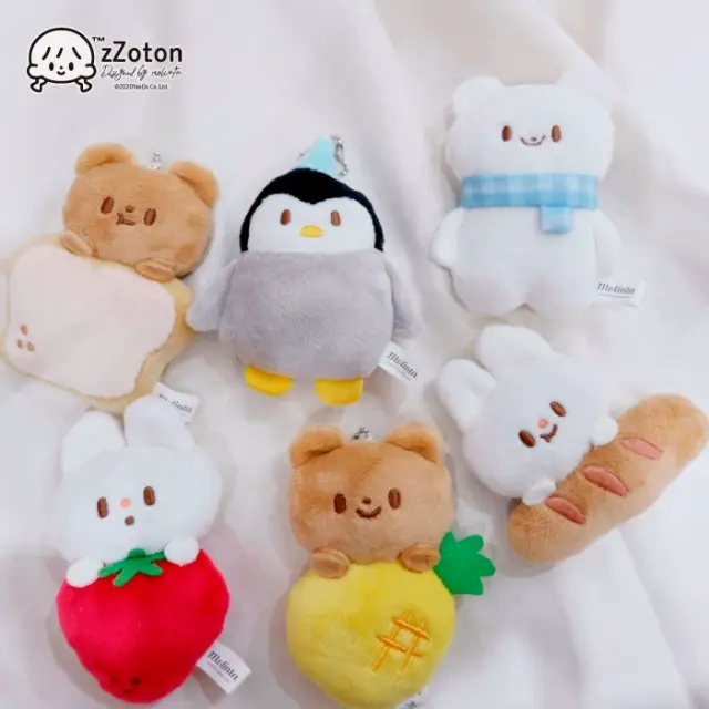 マスコット　ぬいぐるみ（全6種類）　キーホルダー　ボールチェーン　molinta
