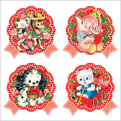 <再入荷なし> シール  angel blue柄シールなど全10種類  ステッカー 韓国限定 紙もの かわいい 韓国/5.banbi リボンセット 2種*各1枚の計2枚(各90mm*90mm)