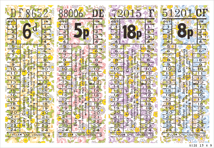 <再入荷なし> luv floral ticket Ver.1など10種類　シール　ステッカー