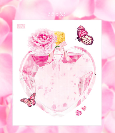 <再入荷なし> luv ハート香水など4種類　シール　ステッカー 海外デザイン