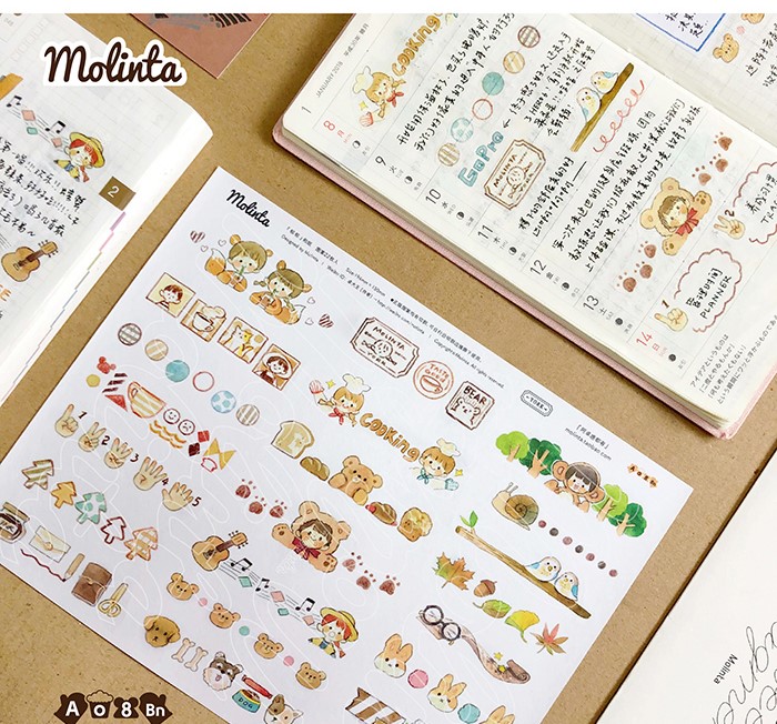 <セット売り・送料無料> brownシールなど全8種類セット　molinta