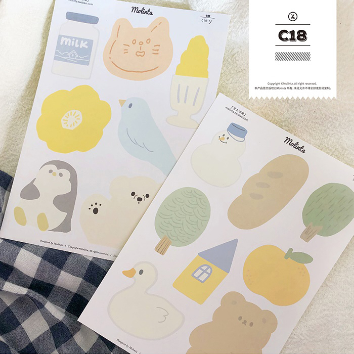 小軽松　シール　ステッカー　molinta　