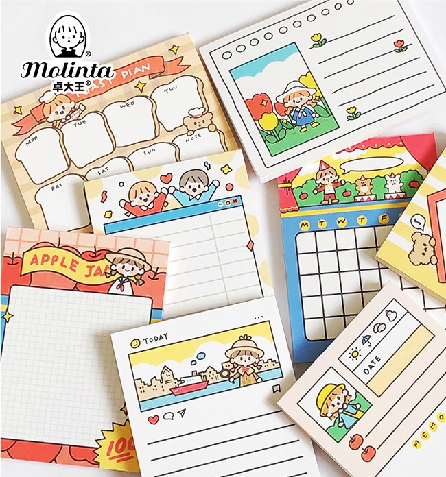 探偵など（全8種類） メモ帳　molinta　