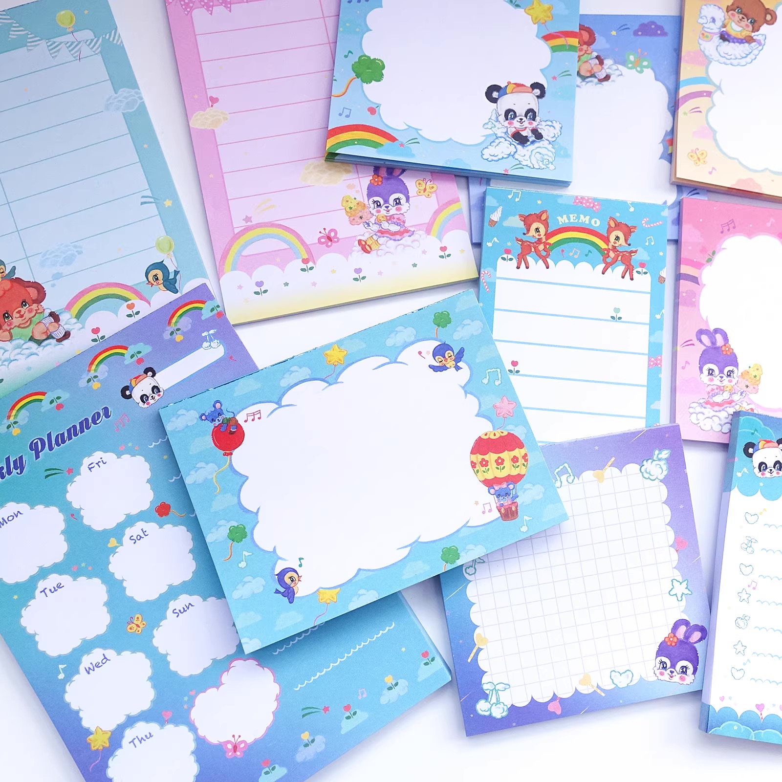 メモ帳  bambiなど全8種類　animal　パンダ  two