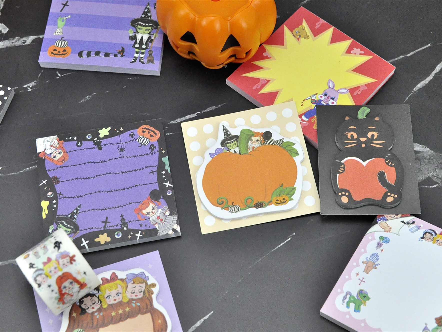 ハロウィンメモ帳・付箋 8種類