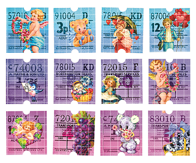 <再入荷なし> シール  angel blue柄シールなど全10種類  ステッカー 韓国限定 紙もの かわいい 韓国