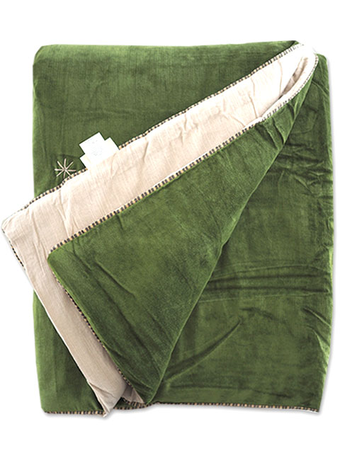 『SALE・セール50%OFF』【フランス直輸入】インディアンソング Indian Song ベロア キルト マルチカバー/Namaste・Avocat（W180xH240cm）