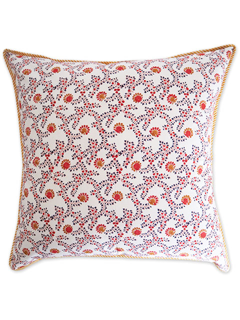 【フランス直輸入】Jamini ジャミニ クッションカバー Cushion-cover・ANIMA OFFWHITE（W60xH60cm/Type.A）（カバーのみ）