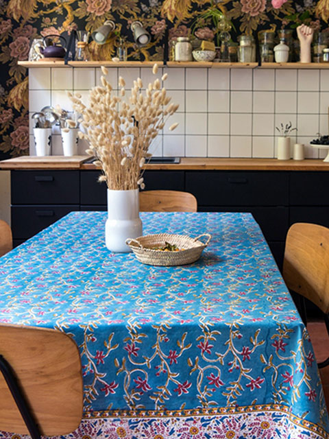 【フランス直輸入】Jamini ジャミニ テーブルクロス Table cloth・ANAMIKA Jean（W240xH135cm）